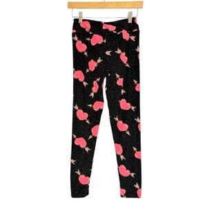 NWT LuLaRoe Leggings Valentine’s Day Cupid Heart Arrow Black Dot OS One Size